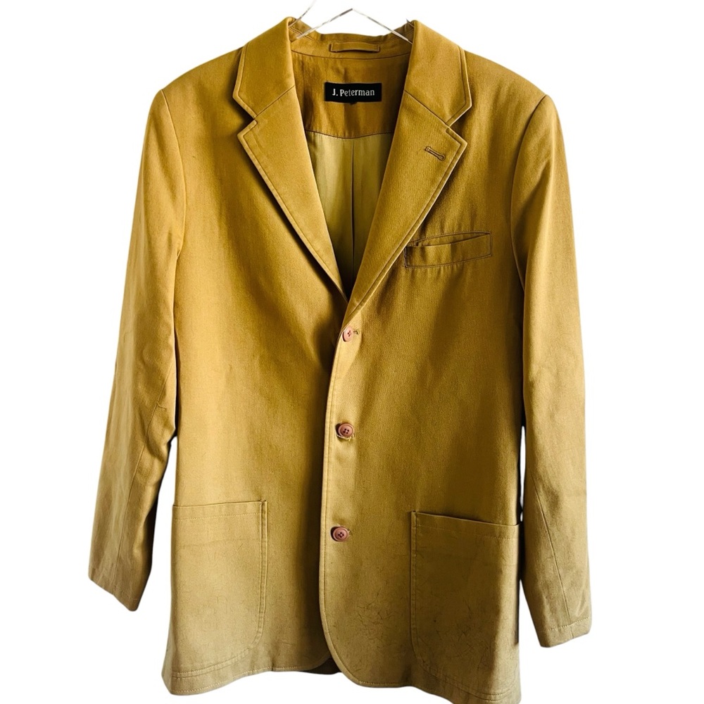 J. Peterman Men's Mustard Yellow Blazer Pant Suit Set